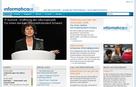 Website zum Schweizer Informatikjahr (informatica08)